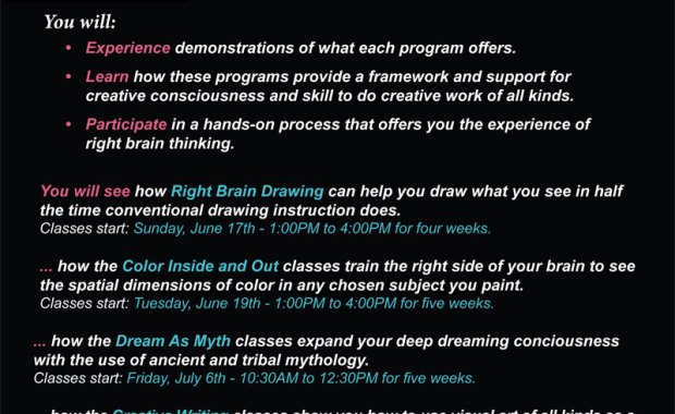 Summer Art, Dream and Writing Program 2012